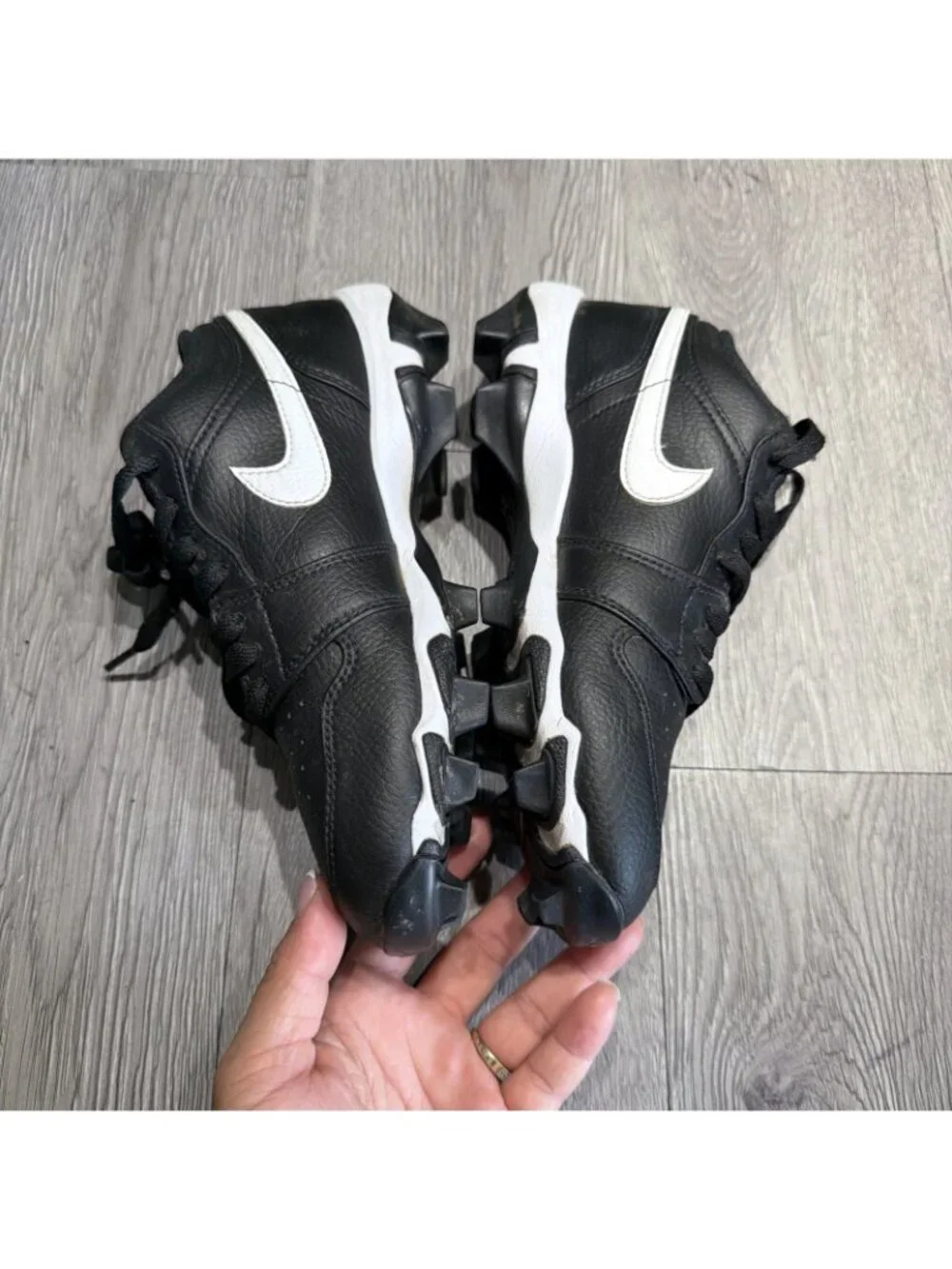 Jordan Air Jordan 1 MCS Shoes Boys Size 4.5Y Black Baseball Cleats HF6885-001
